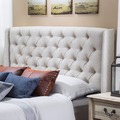 Perryman Adjustable Full/ Queen Tufted Fabric Headboard by Christopher Knight Home