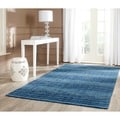 Safavieh Handmade Himalaya Blue/ Multicolored Wool Stripe Area Rug (5' x 8')
