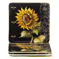 French Sunflowers 8.25-inch Salad/ Dessert Plate (Set of 4)