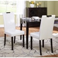 Simple Living Tilo White Leatherette Parson Dining Chairs (Set of 2)