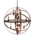 Wrought Iron Antique Bronze 12-light Globe Chandelier
