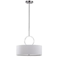 Safavieh Lighting 18-Inch Adjustable 3-Light Debonair Chrome Drum Pendant Lamp