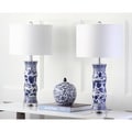 Safavieh Lighting 28.5-inch Sandy White/ Blue Table Lamp (Set of 2)
