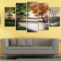 Changing Seasons' Large Gallery-wrapped Hand Oil Painting Canvas Art