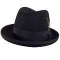 Godfather Gangster Feather Black Fedora Hat
