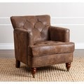 Abbyson Tafton Antique Brown Fabric Club Chair