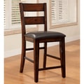 Furniture of America Katrine Dark Cherry Counter Height Dining Chair (Set of 2)
