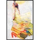 PALE YELLOW DRESS 22L X 28H Floater Framed Art Giclee Wrapped Canvas