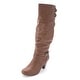 Rampage Womens Edsel Almond Toe Mid-Calf Fashion Boots