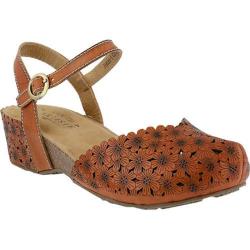 Women's L'Artiste by Spring Step Livvy Closed Toe Sandal Camel Leather