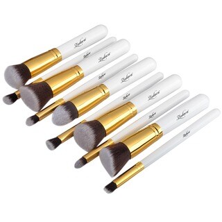 Zodaca 10-piece White Professional Beauty Make up Brushes Tool Set