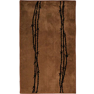 HiEnd Accents Barbwire Print 24 x 36 Acrylic Rug
