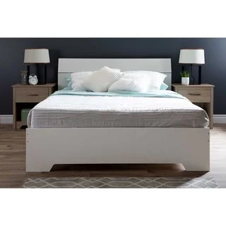 South Shore Queen Platform Bed with Headboard