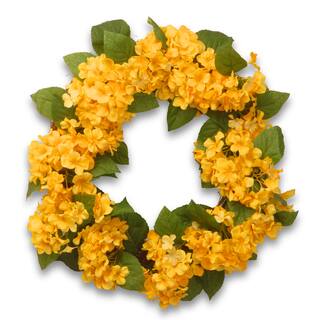 24-inch Yellow Hydrangea Wreath