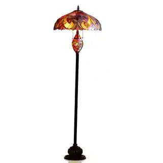Chloe Tiffany Style Victorian Design 3-light Dark Bronze Floor Lamp