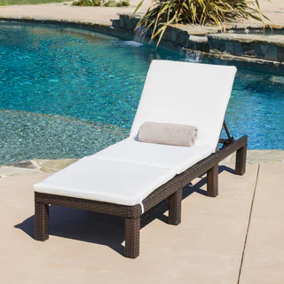 Christopher Knight Home Jamaica Outdoor Chaise Lounge with Cushion