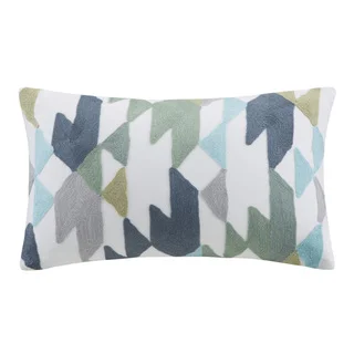 Ink+Ivy Konya Embroidered Oblong Cotton Throw Pillow