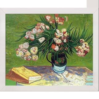Vincent Van Gogh Majolica Jar with Branches of Oleander, 1888 Hand Painted Framed Canvas Art