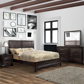 Furniture of America Stoneward Dark Grey 4-piece Bedroom Set