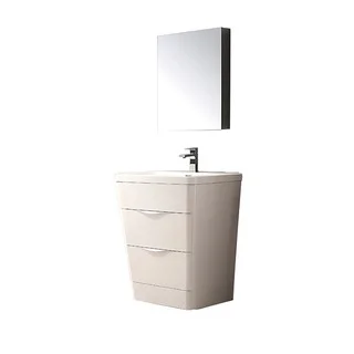 Fresca Milano 26-inch Glossy White Modern Bathroom Vanity with Medicine Cabinet