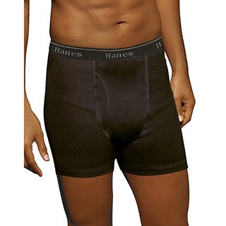 Hanes Classics Men's Tagless No Ride Up Boxer Briefs with Comfort Flex Waistband (Pack of 5)