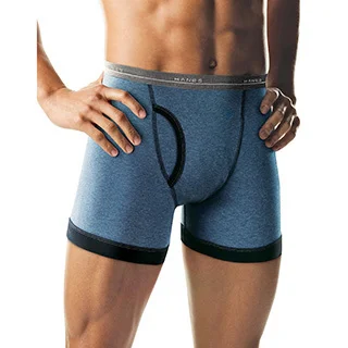 Hanes Men's Tagless Ringer Boxer Brief with Comfort Flex Waistband (Pack of 5)