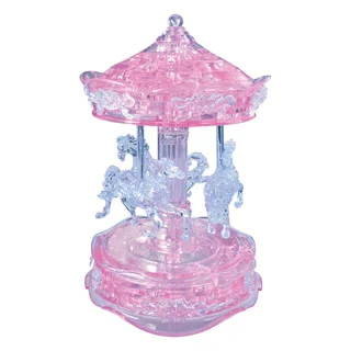 3D Crystal Carousel Pink 83-piece Puzzle
