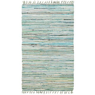 Hand-woven Jute/ Chenille Accent Eleanor Accent Rug Blue Rug (1'9 X 2'10)