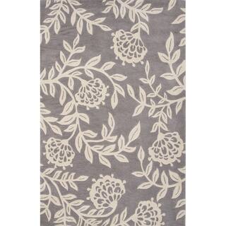 Hand-Tufted Floral Pattern Grey/Grey (5' x 7'6) AreaRug