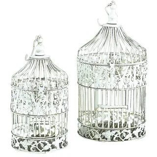 Metal Silver Decorative Bird Cage