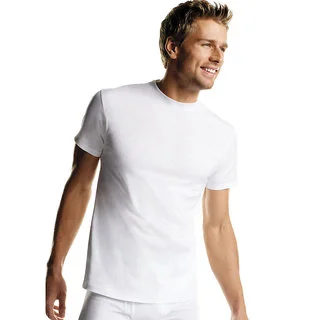 Hanes Men's White Tagless Crewneck Undershirt (Pack of 6)