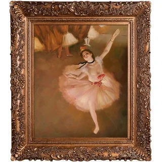 Edgar Degas Star Dancer (On Stage) Hand Painted Framed Canvas Art