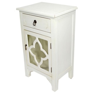 Heather Ann Single Drawer, Single Door Cabinet with Glass Insert