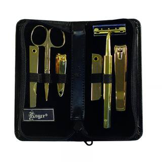 Royce Leather 6-piece Gold Plated Manicure Set