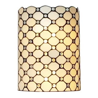 Amora Lighting Tiffany-style Double-light Jeweled Wall Lamp