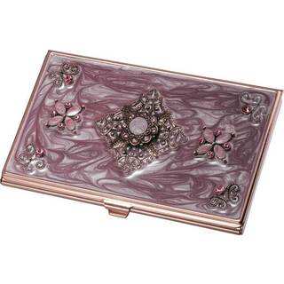 Visol Neima Lilac Marble and Copper Business Card Case