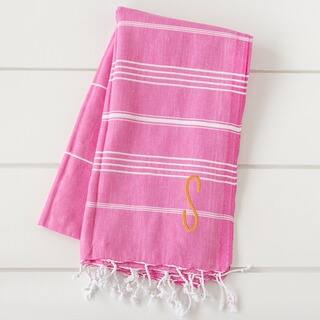 Personalized Dark Pink Turkish Towel