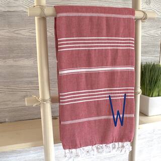 Personalized Red Turkish Towel