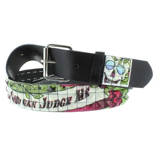 Faddism Women's Genuine Leather 'Only God Can Judge Me' Belt