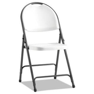Alera Molded Resin White/Black Anthracity Folding Chair