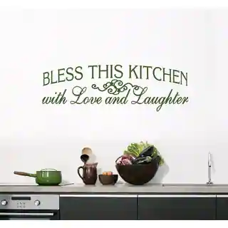 Bless This Kitchen Wall Decal (50-inch x 16-inch)