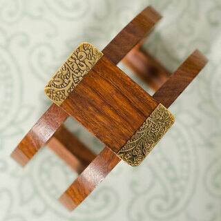Rectangle Earth and Fire Cuff (India)