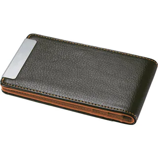 Visol Arman Brown/ Orange Leather Credit Card Holder