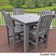 Highwood Eco-friendly Synthetic Wood Lehigh 5-piece Square Dining Set
