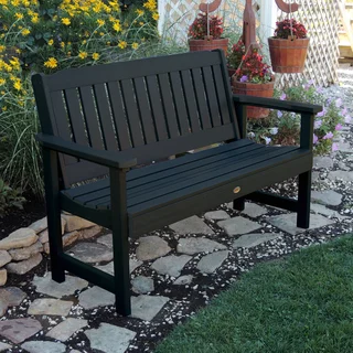 slide 1 of 1, Highwood Lehigh Eco-friendly Synthetic Wood 5-foot Garden Bench