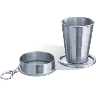 Visol Stainless Steel Telescopic 2-ounce Shot Cup with Key Chain
