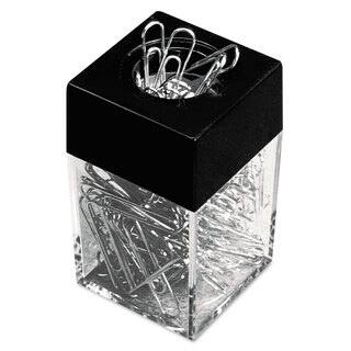 Universal Silver Paper Clips with Magnetic Dispenser (Pack of 4)