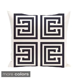 Exclusive Geometric Print Greek Key 26-inch Decorative Pillow