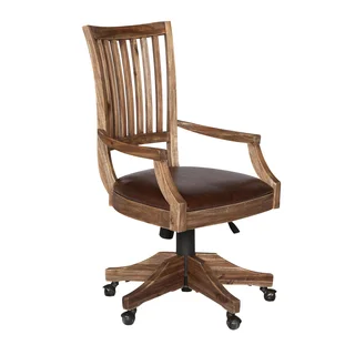 Magnussen H2596 Adler Desk Chair with Upholstered Seat and Wood Back