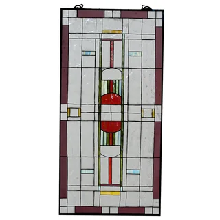 Tffany-style Victoria 40-inch Window Panel